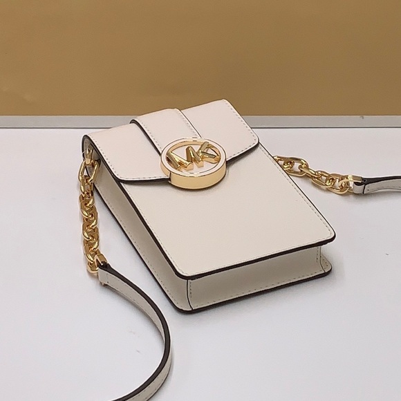 MICHAEL KORS Carmen NS Small Phone Crossbody Bag Optic White color - Picture 3 of 16